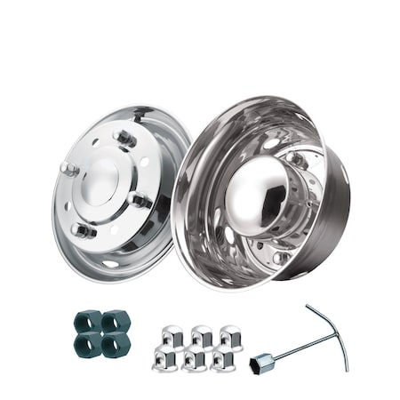 Roadmaster 19.5in Wheel Simulator Front/Rear Set, 8 lug 4 hand hole wheels 245S-OL